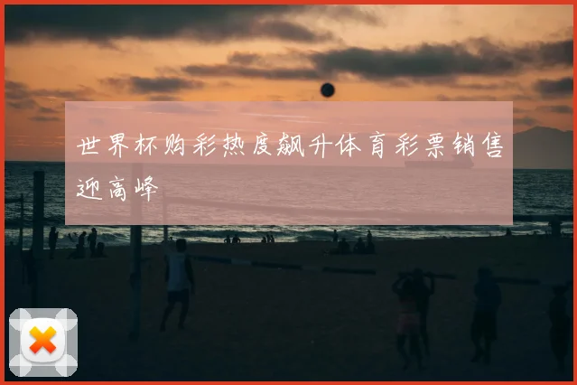 世界杯购彩热度飙升体育彩票销售迎高峰
